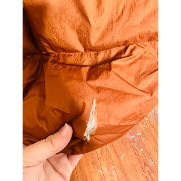 MACKAGE Brown Nylon Puffer Long Sleeve Freya Puffer Jacket Size Small REPAIRED - Picture 15 of 16